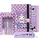 Get Trend Hello Kitty Gifts Kuromi Stationary Set Cute Notebooks Pens Kawaii Pencil Case Anime St...