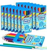 V-Opitos 168 Count Colored Pencils for Kids, 14 Pack Bulk 12 Colors Coloring Pencils, Pre-sharpen...