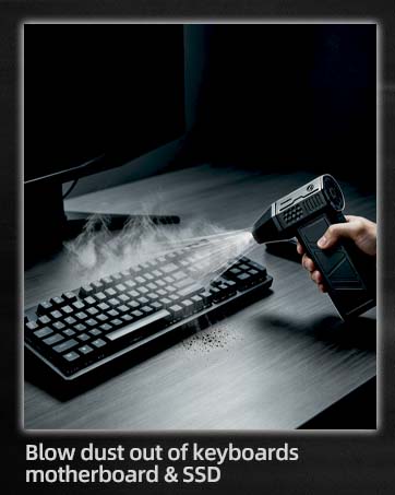 Blow dust out of keyboards motherboard &amp;amp; SSD