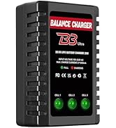 LiPo Battery Charger 2S-3S RC Balance Charger AC 7.4-11.1V Upgrade Version Compact Lipo Charger R...