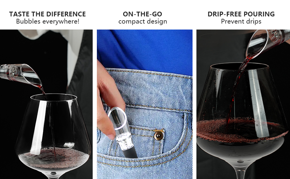 Wine Aerator Pourer set 2-3