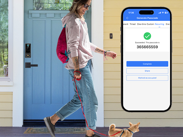 keypad door lock with handle