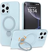 IAIYOXI Upgraded 360° Spin for iPhone 16 Pro Max Silicone case with Invisible Stand, Soft Anti-Sc...