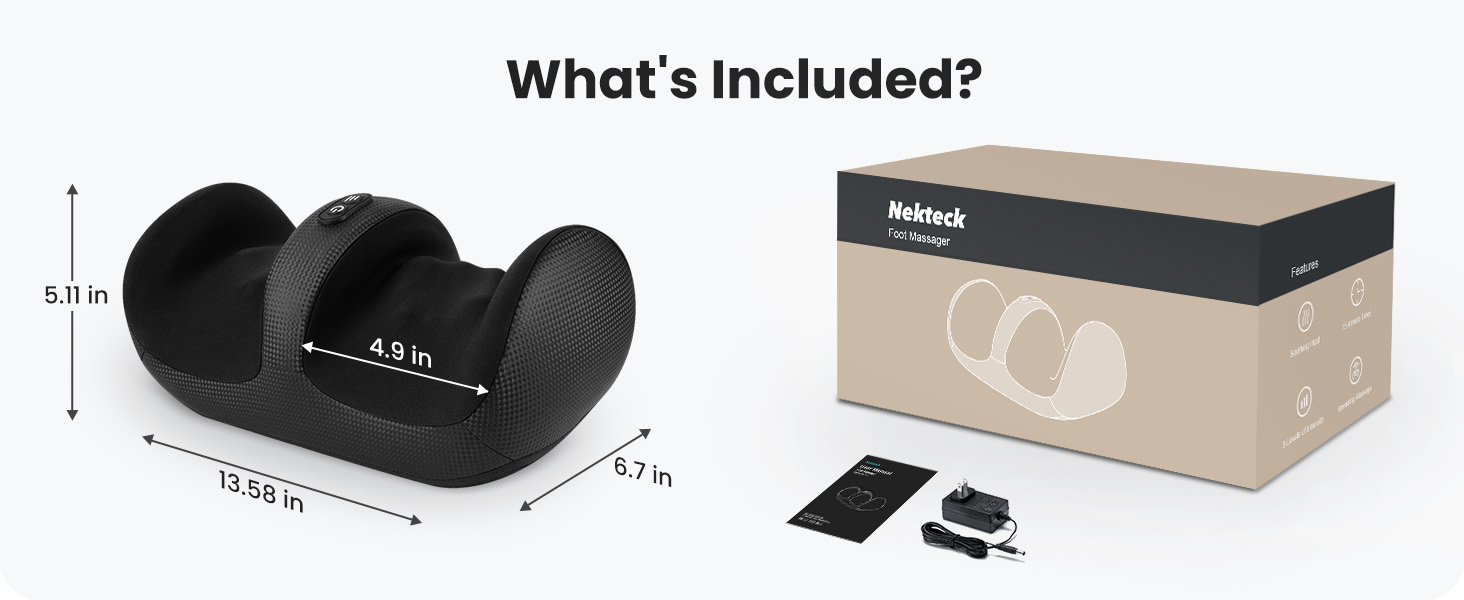 Foot Massager with Heat &amp;amp;amp;amp; Foot Roller Shiatsu Calf Leg Massager for Pain Relief