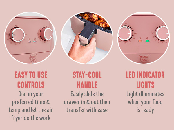 GreenLife, Ceramic Nonstick, PFAS-Free, Non-Toxic, Electrics, Air Fryer