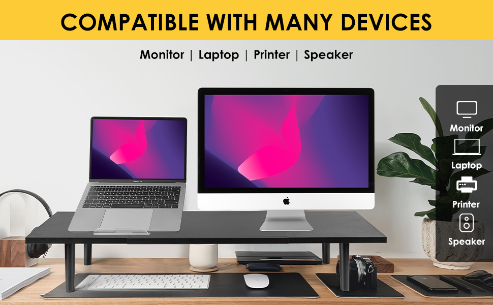 double monitor stand for desk