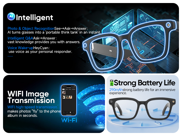 Jxpuk AI Smart Glasses with Camera