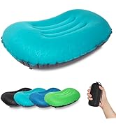 ATEPA Inflatable Camping Pillow, Ultralight Waterproof Travel Pillow with Ergonomic Support &amp; Lea...