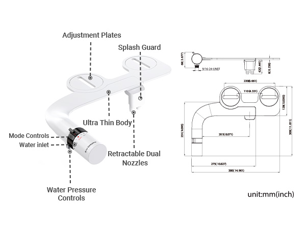 bidet attachment for toilet