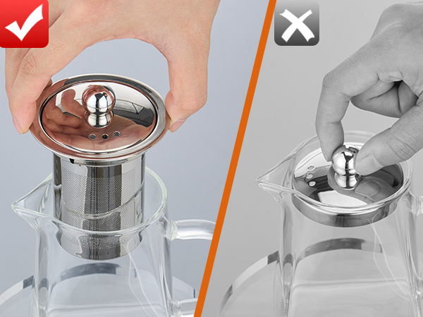 Blooming and Loose Leaf Hand Crafted Kettle for Women and Adult with Stainless Infuser