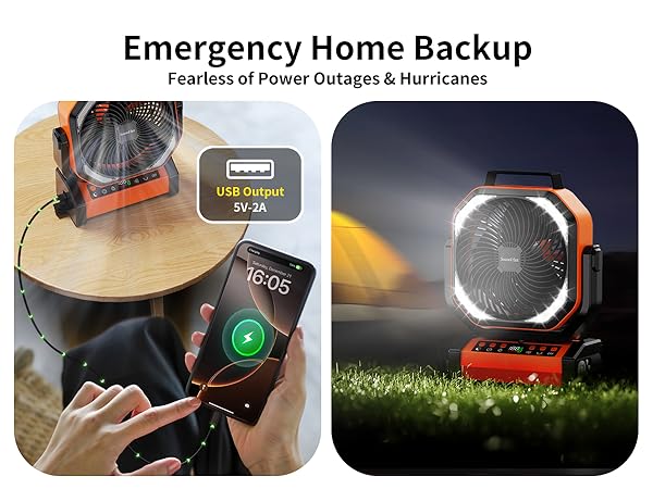 Portable camping fan