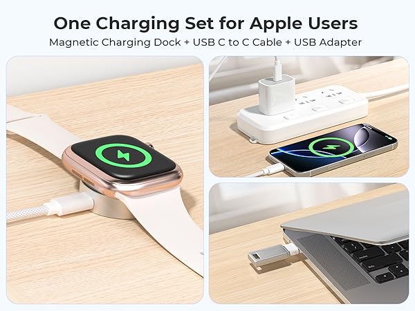 Magnetic Apple Watch Charging Set