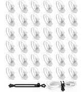 36-Pack Silicone Cable Ties, Reusable Cord Organizer Straps With 2 Binding Methos, Durable &amp; Stre...