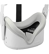 VR Face Cover Compatible for Meta/Oculus Quest 2 Headset, SINWEVR Sweatproof Silicone Interfacial...