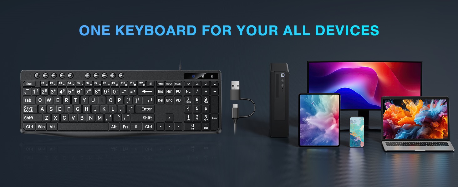 large letter keyboard