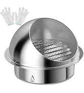 6'' Exhaust Vent Dryer Vent, Hon&amp;Guan Exhaust Vent Soffit Vent 6 Inch Stainless Steel Wall Vent f...