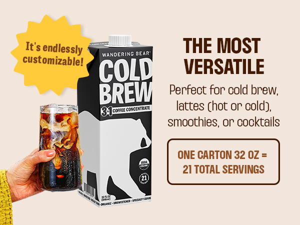Wandering Bear Cold Brew 3 in 1 concentrate