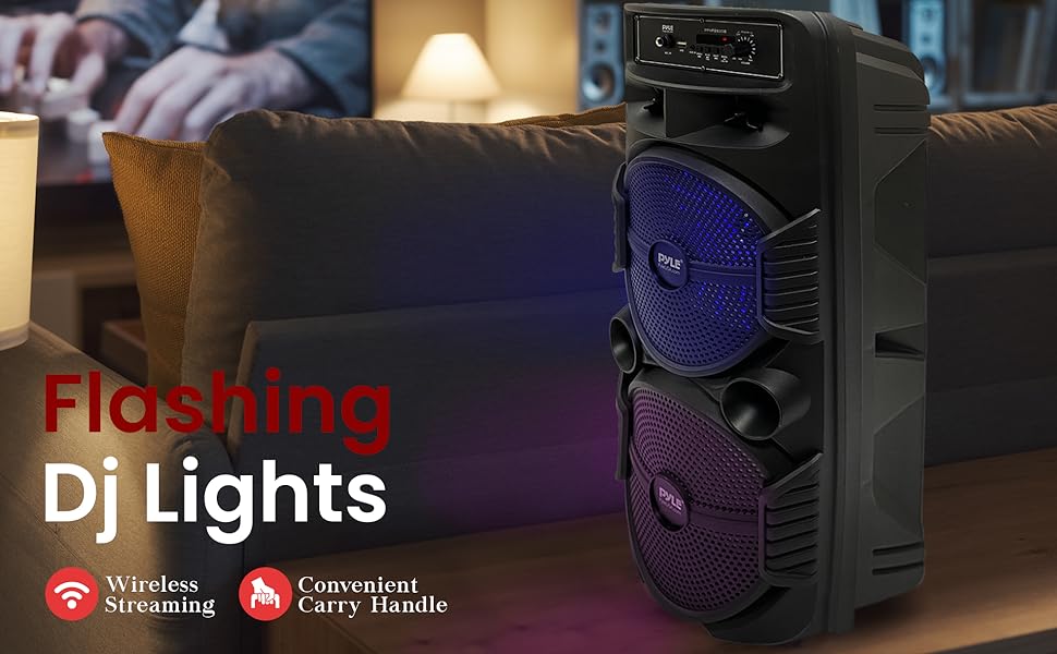 Pyle;Portable Bluetooth;PA Speaker;Speaker System;Bluetooth;Portable;Subwoofer;Tweeter;Microphone;