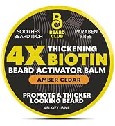 The Beard Club Biotin Beard Balm for Men - Beard Growth Shea Butter with Castor &amp; Coconut Oil - M...