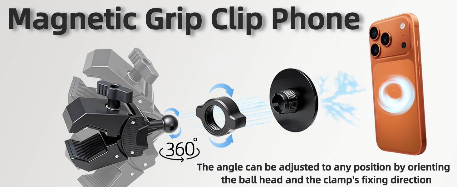 Magneti c Phone Mount for Stroller, Exercise Bike