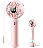 coldSky Small Portable Fan, Upgraded Handheld Fan with ???????????????? Charging Base, 3 Speeds P...