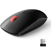 Wireless Mouse, 2.4G Slim Mini Cordless Computer Mouse, Ergonomic Grips, 5-Level Adjustable 4000 ...