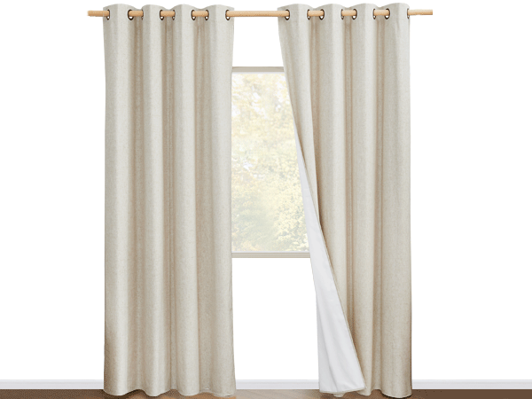 LINEN BLACKOUT CURTAINS FOR BEDROOM LIVING ROOM