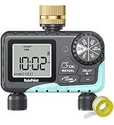 RAINPOINT Sprinkler Timer 2 Outlet, Water Timer for Garden Hose, Drip Irrigation Timer for Yard O...