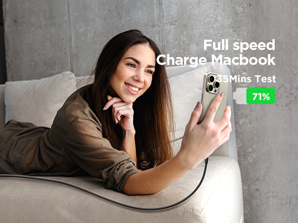 USBC to USBC 100W [6ft/3Pack] USB C to USB C Fast Charging Cable Braided C to C Charger Cord 