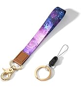 Hsxnam Wrist Lanyard Key Chain, Cute Wristlet Strap Keychain Holder for Women Men Car Keys ID Bad...
