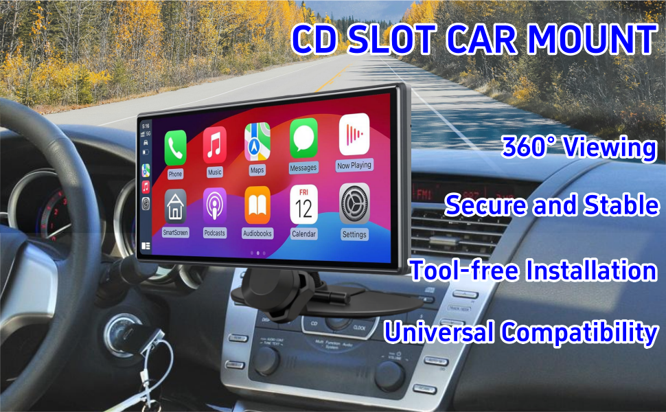 cd slot mount for carplay screen