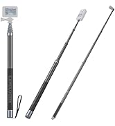 9.8ft Invisible Selfie Stick Carbon Fiber with Non-Slip Grip, 1/4