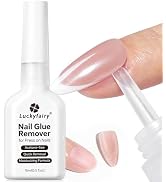 Luckyfairy Nail Glue Remover for Press on Nails, 15ml Acetone-free Nail Polish Remover, Multi-Fun...