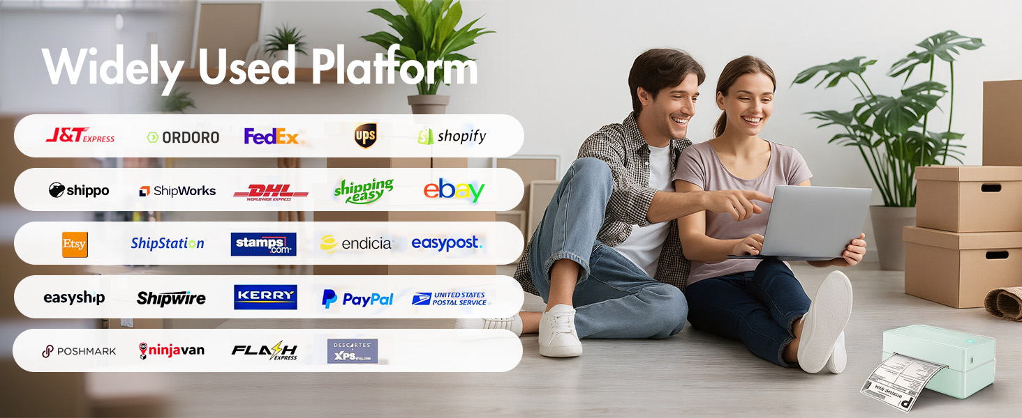 NULLTONEX Bluetooth Shipping Label Printer Widely Used Platform