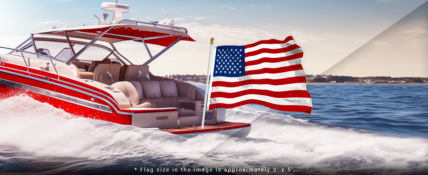 Boat Flag Beach Ocean 