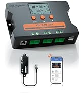 ECO-WORTHY Solar Charge Controller 30A with Bluetooth,WiFi, APP Remote Connection, Solar Panel Cu...