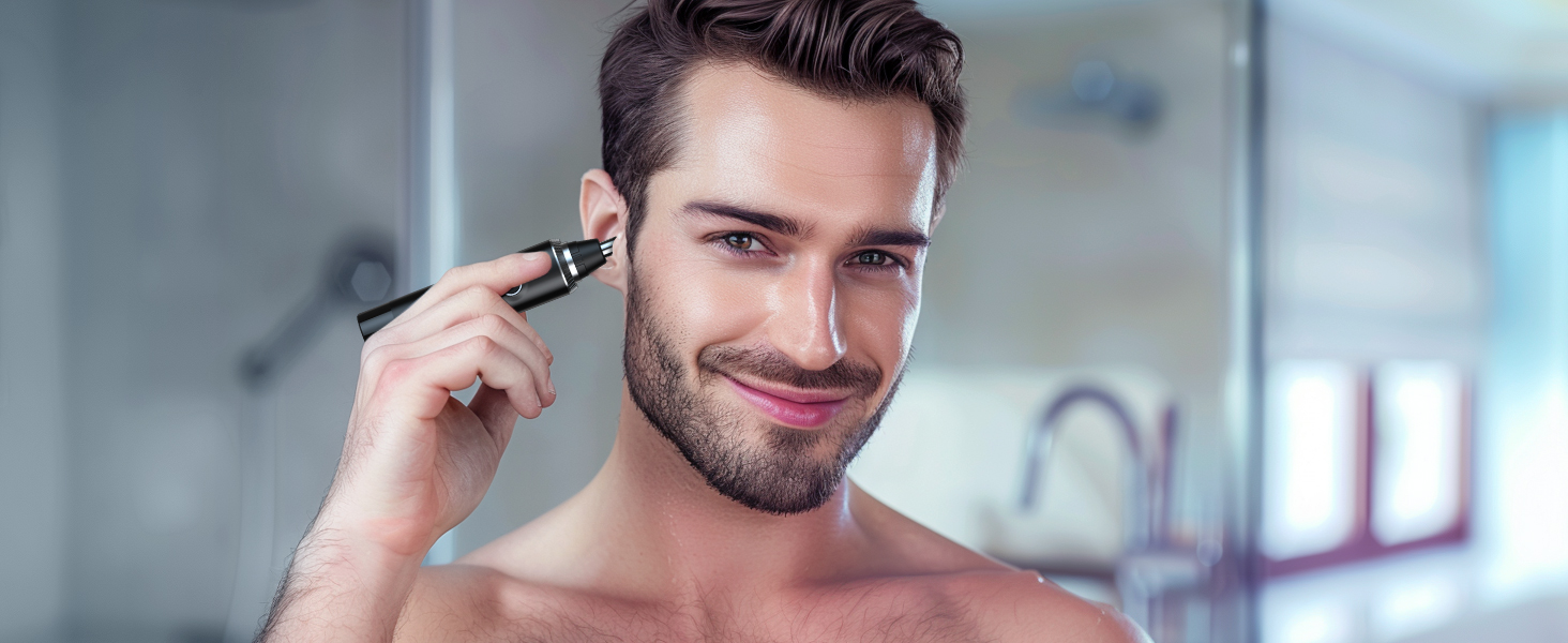 Ear and Nose Hair Trimmer for Men Women,Painless USB Rechargeable Electric Nose Hair Trimmer Clipper