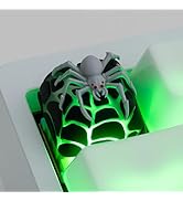 ULTRAEQUIP Artisan Spider Keycap, Resin Handmade, Black and Gray, Single 1U ESC Key Replacement, ...