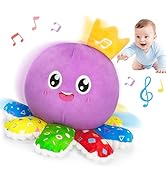 Baby Toy for 6 12 18 Months, Crawling Musical Dancing Moving Bouncing Learning Plush Octopus, Tum...