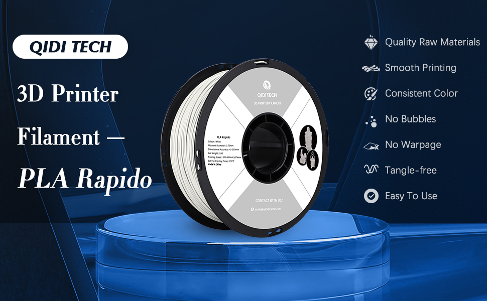 qidi tech pla filament 3d printer filament 1.75mm