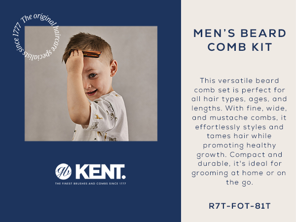 Kent mens beard comb kit
