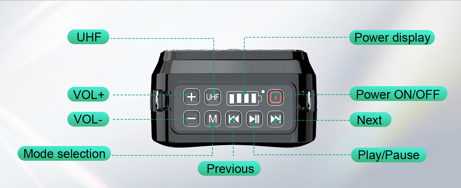 voice amplifier SHIDU voice amp speaker and microphone portbale speaker with wireless handheld mic