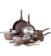 SENSARTE 16 Pcs Nonstick Cookware Set, Healthy Pots and Pans Sets, Non-toxic Kitchen Cooking Set,...