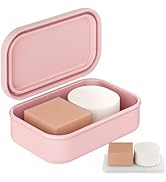 Quatish Solid Shampoo Bar Holder, Large Leakproof Travel Soap Case, Silicone Soap Box with Draini...