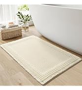 RESARE Waffle Bath Mat for Bathroom, Super Absorbent Bathroom Rugs Non Slip Machine Washable, Ult...