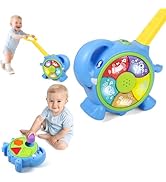 Baby Push Walker with Music Sound Light, Infant Age 12 Months Learning to Walk, 2 in 1 Early Lear...