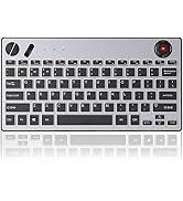 Three Modes Backlit Wireless Trackball Keyboard, 78 Keys, 800-1600 CPI Adjustable,Ergonomic, rech...