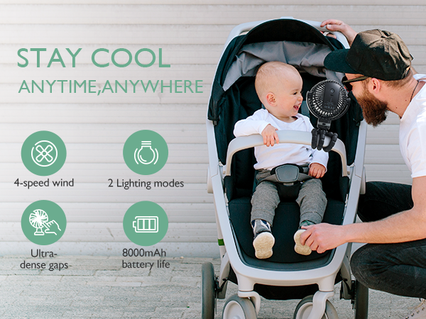 Portable Stroller Fan