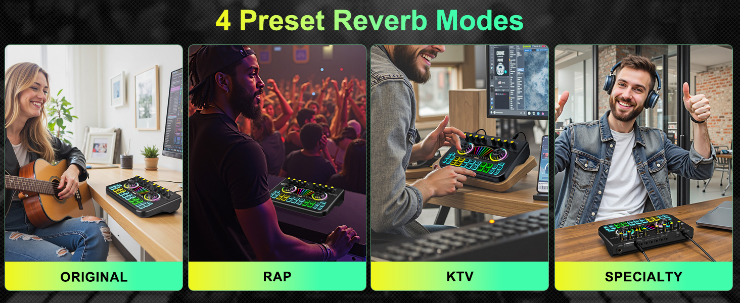 podcast equipment bundle, live streaming equipment voice changer,dj mixer,audio mixer,studio