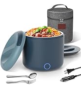 WisaKey 41-oz Electric Lunch Box Food Heater, 100W Heated Lunch Box for Adults, 12V 24V 110V Port...
